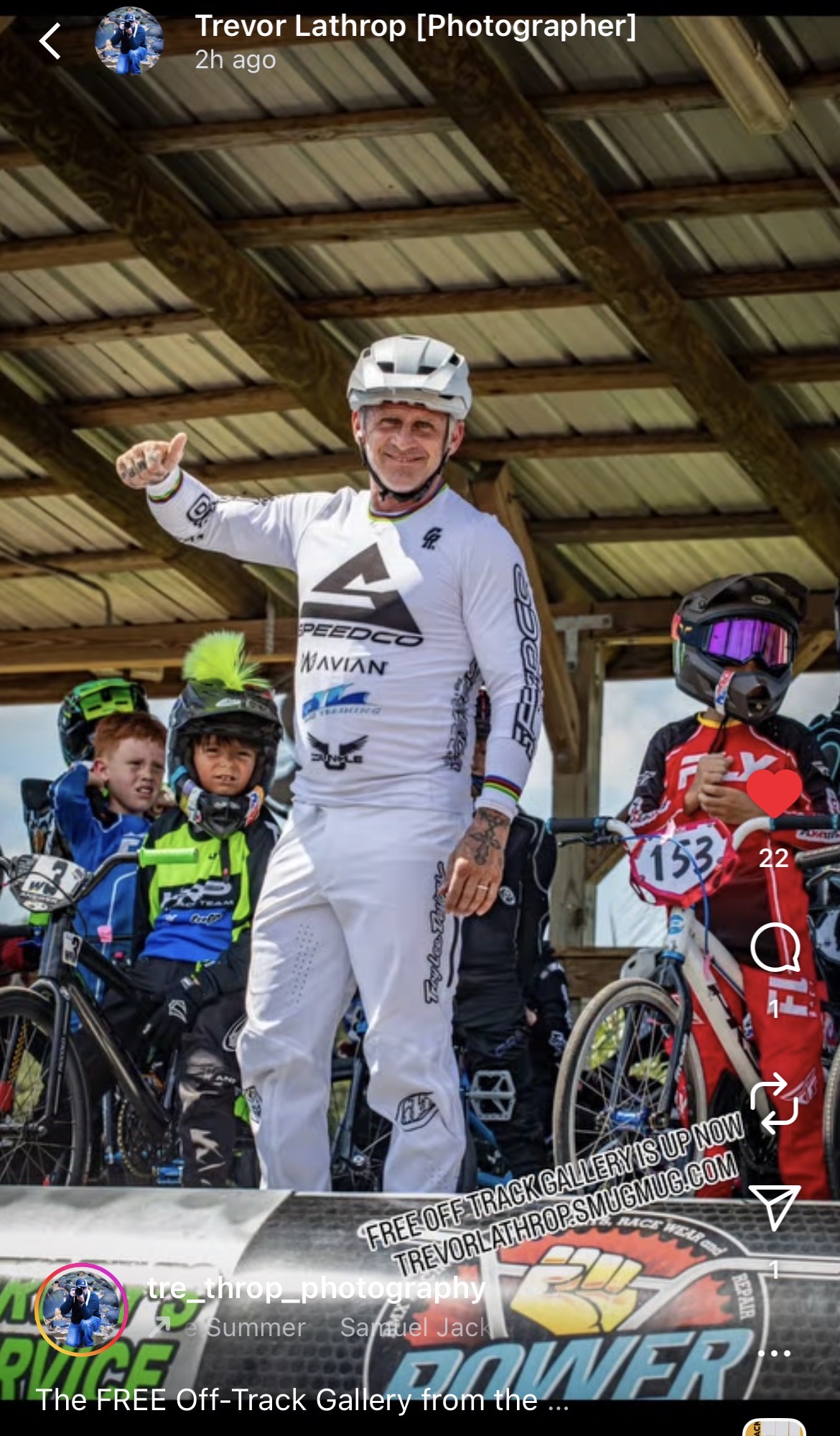 DLBMX1 Family com jovens atletas